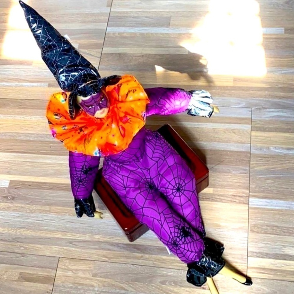 Barbie gothic witch with hat purple black witch horror Halloween Barbie like nwt